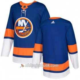 Män Ishockey New York Islanders Tröja Blank Adidas 2017-2018 Royal Authentic